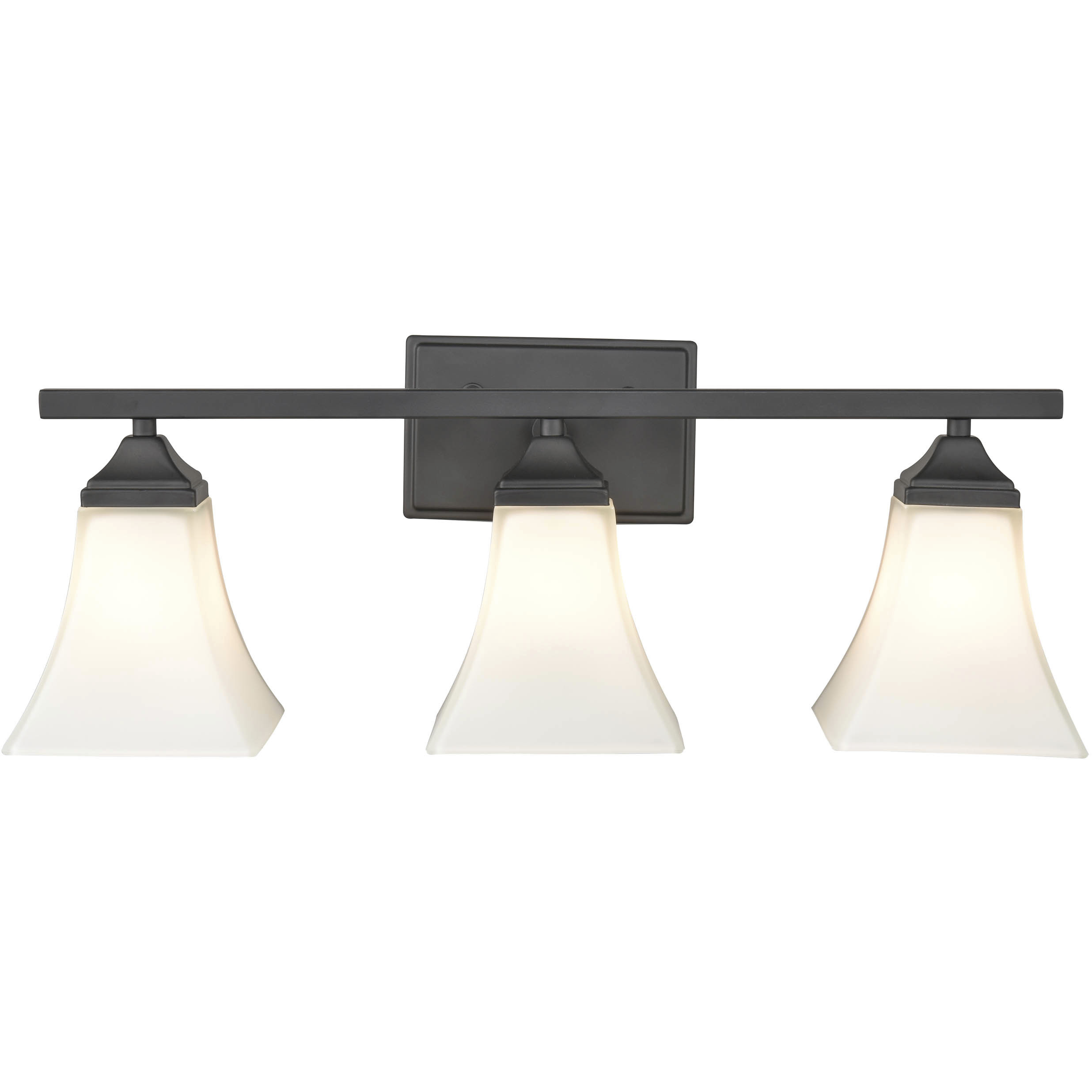 None 3 Light 23.25 inch Matte Black Bathroom Vanity Light Wall Light